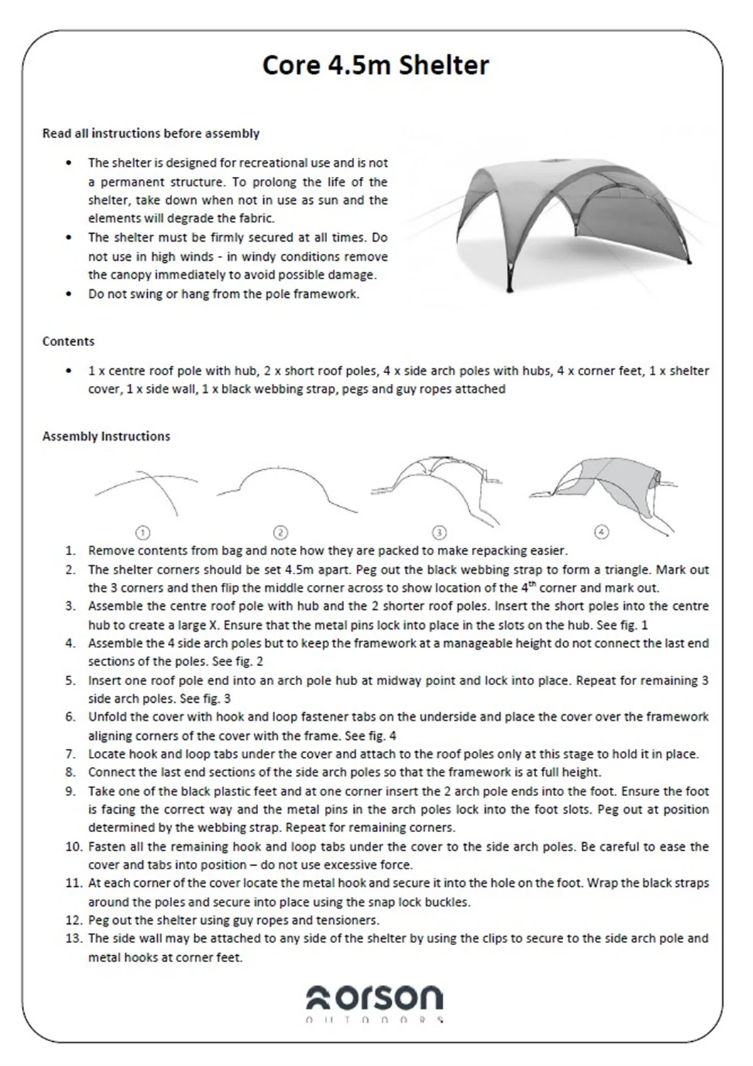 Orson Core Shelter - 4.5m Outdoor Gazebo or Shelter - Image 9