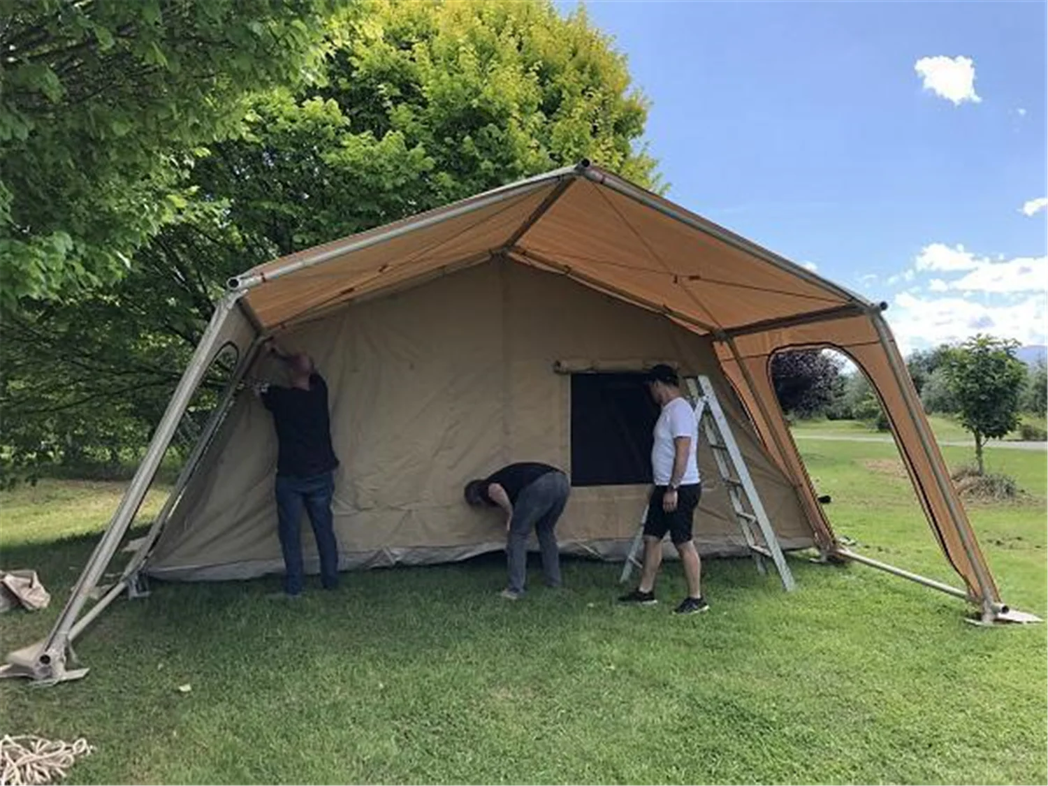 The Bach - 6x6m Glamping Tent, PVC Roof, Canvas Tent, Heavy Duty Aluminium Frame, 210+kg - Image 6
